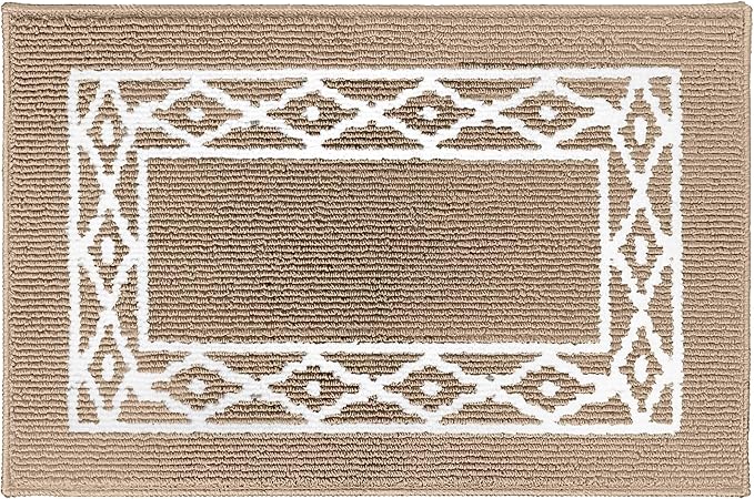 Premium Quality Polypropylene Indoor Door Mat - Beautiful Design with Non-Slip Backing, Washable & Low Profile Doormat - Ideal for Entryway Doors, Foyer, and Mudroom (20" x 30")