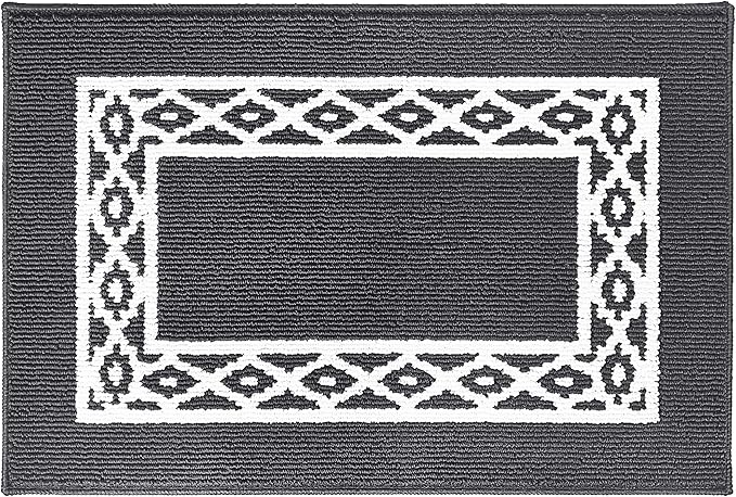 Premium Quality Polypropylene Indoor Door Mat - Beautiful Design with Non-Slip Backing, Washable & Low Profile Doormat - Ideal for Entryway Doors, Foyer, and Mudroom (24" x 36")