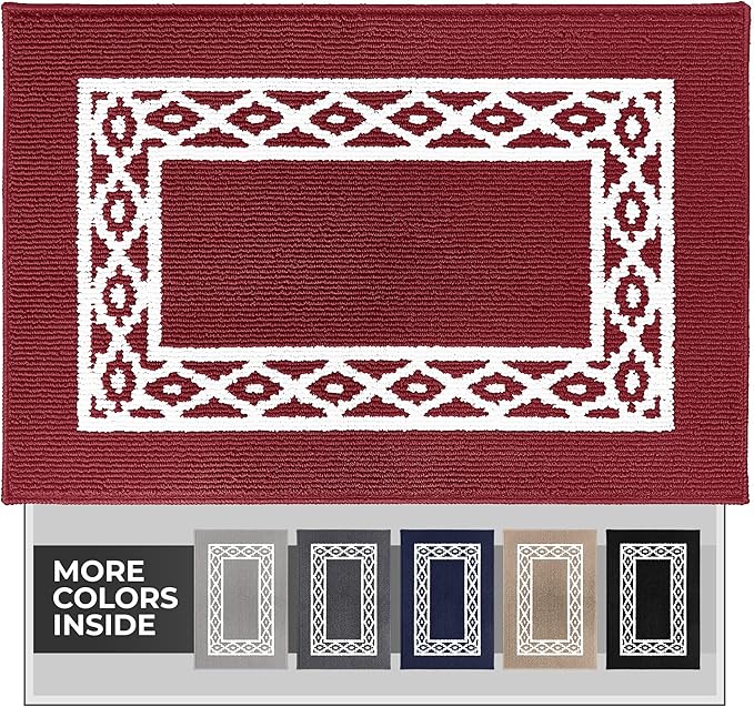 Premium Quality Polypropylene Indoor Door Mat - Beautiful Design with Non-Slip Backing, Washable & Low Profile Doormat - Ideal for Entryway Doors, Foyer, and Mudroom (24" x 36")