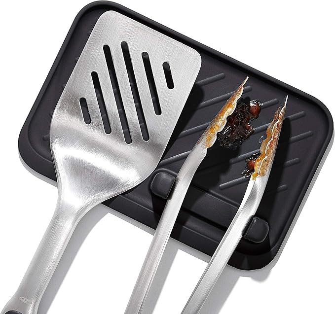 OXO Good Grips Grilling Tools, Tongs and Turner Set, Black