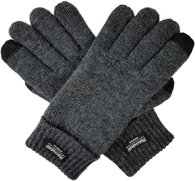 BRUCERIVER Ladie's Wool Knit Gloves with Thinsulate Lining