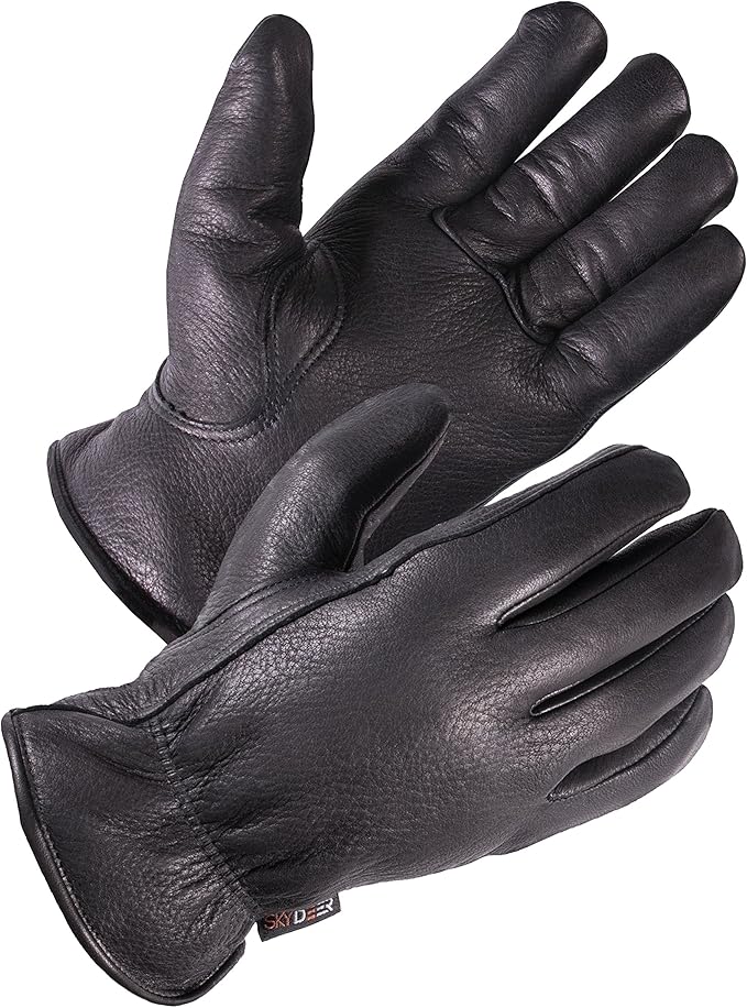 SKYDEER Full Deerskin Leather Winter Drive Work Gloves, Extra Soft 100G 3M Thinsulate, Thermal Insulated Gloves (SD2211T)