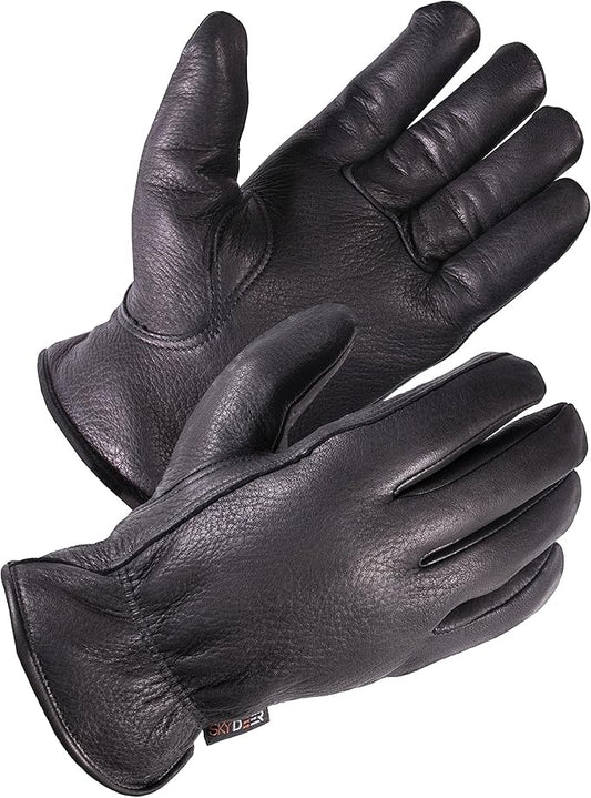 SKYDEER Full Deerskin Leather Winter Drive Work Gloves, Extra Soft 100G 3M Thinsulate, Thermal Insulated Gloves (SD2211T)