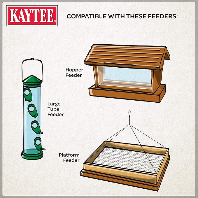 Kaytee Ultimate Birder's Blend Food, Wild Bird Seed For Grosbeaks, Cardinals, Nuthatches, Woodpeckers & More Outside Feeders, 10 Pound