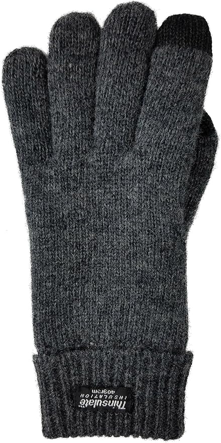 BRUCERIVER Ladie's Wool Knit Gloves with Thinsulate Lining