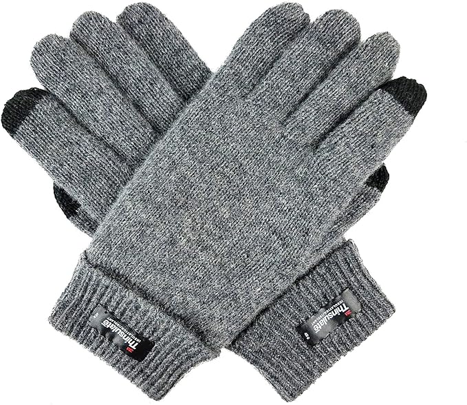 BRUCERIVER Ladie's Wool Knit Gloves with Thinsulate Lining