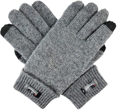 BRUCERIVER Ladie's Wool Knit Gloves with Thinsulate Lining