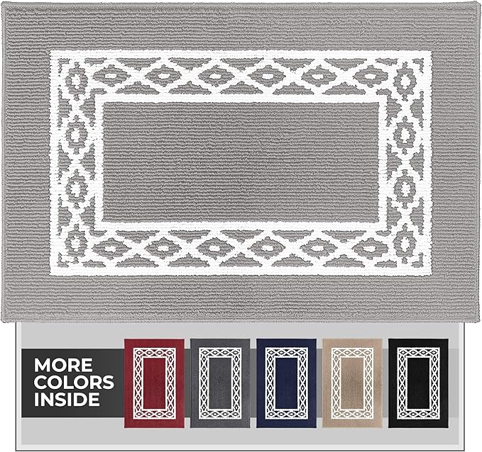 Premium Quality Polypropylene Indoor Door Mat - Beautiful Design with Non-Slip Backing, Washable & Low Profile Doormat - Ideal for Entryway Doors, Foyer, and Mudroom (20" x 30")