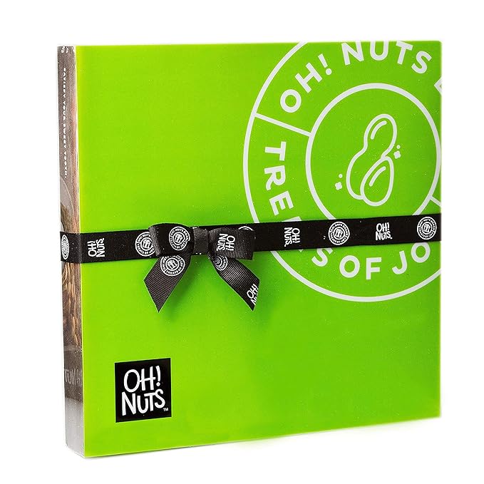 Oh! Nuts 9 Variety Nuts Gift Basket - Healthy Gift Baskets - Gourmet Assorted Nuts Tray - Gift Box for Holiday, Movie Night, Corporate, Families - Gift Ideas for Men and Women