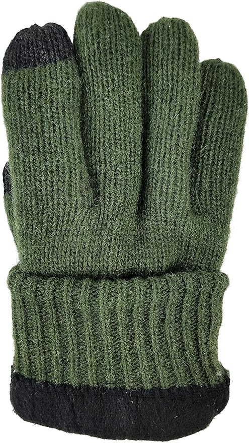BRUCERIVER Ladie's Wool Knit Gloves with Thinsulate Lining