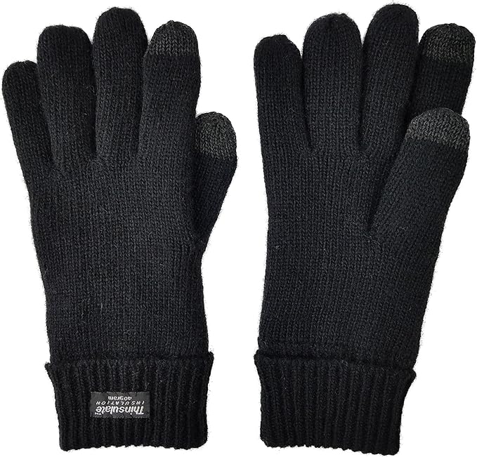 BRUCERIVER Ladie's Wool Knit Gloves with Thinsulate Lining
