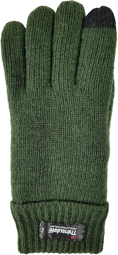 BRUCERIVER Ladie's Wool Knit Gloves with Thinsulate Lining