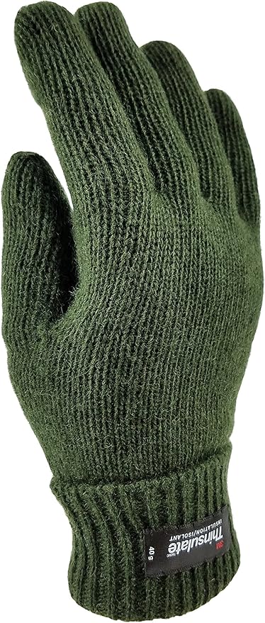 BRUCERIVER Ladie's Wool Knit Gloves with Thinsulate Lining
