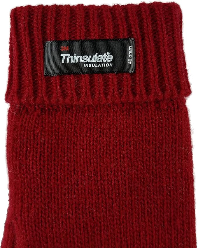 BRUCERIVER Ladie's Wool Knit Gloves with Thinsulate Lining