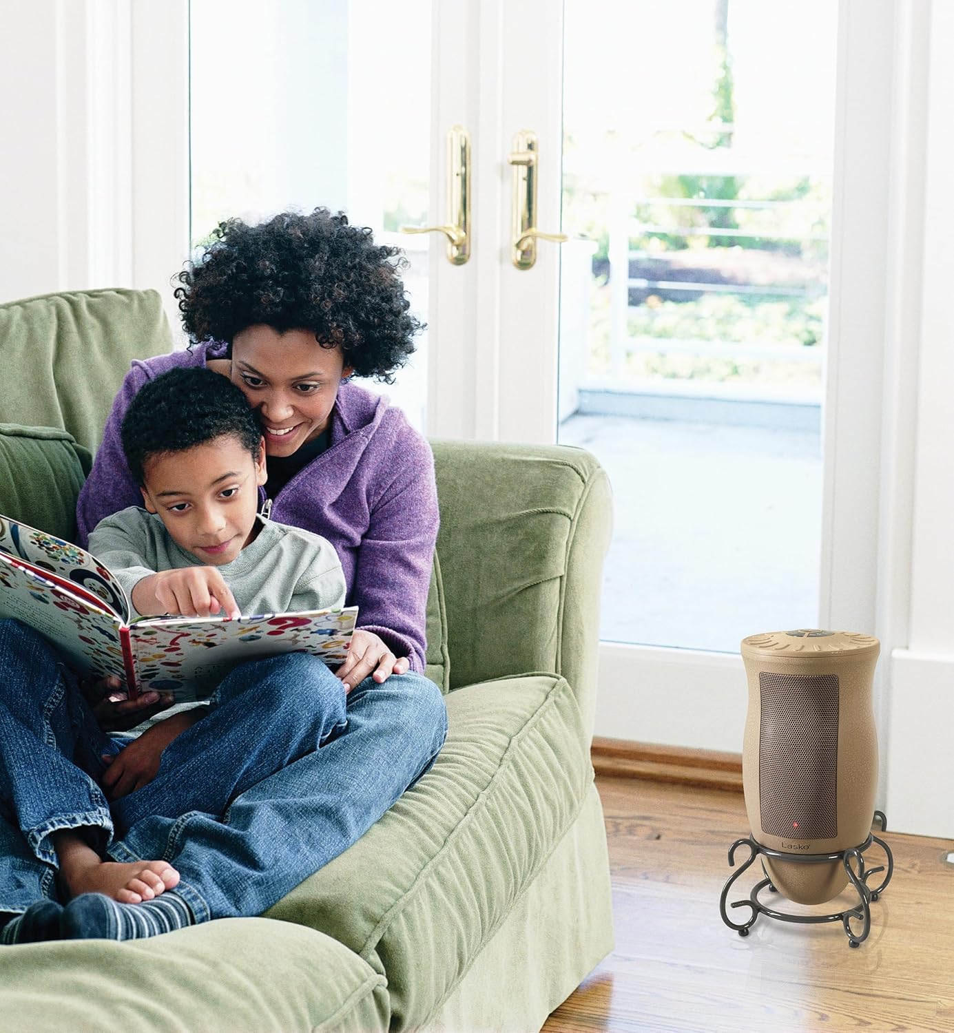 Lasko Oscillating Designer Ceramic Tower Space Heater for Home with Adjustable Thermostat, Timer and Remote Control, 16 Inches, 1500W, 6435