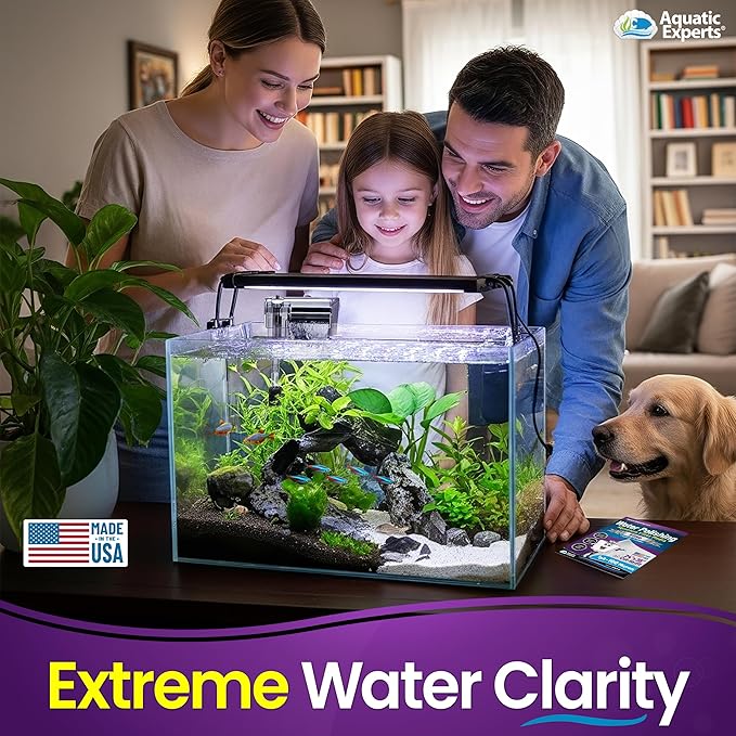 Aquatic Experts Aquarium Polishing Filter Pad, Water Polishing Pad for Aquarium Filters, Filter Floss for Fish Tank Filters, (200 Micron, 24" x 36" - 2 Pack)