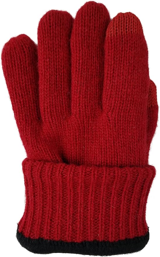 BRUCERIVER Ladie's Wool Knit Gloves with Thinsulate Lining