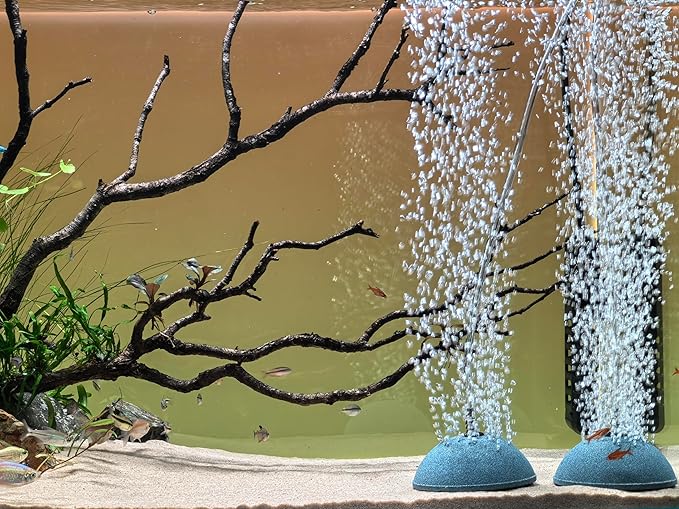 kathson Mineral Airstones Bubble 4.7 Inch Ball Shape Diffuser Airstone for Aquarium Fish Tank Pump and Hydroponics(2 Pack)