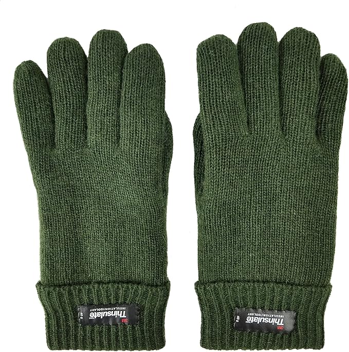 BRUCERIVER Ladie's Wool Knit Gloves with Thinsulate Lining