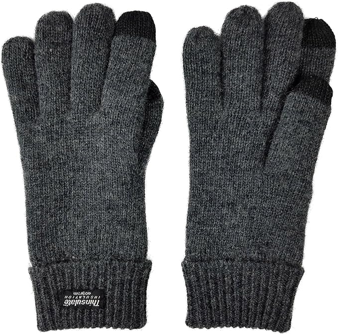 BRUCERIVER Ladie's Wool Knit Gloves with Thinsulate Lining
