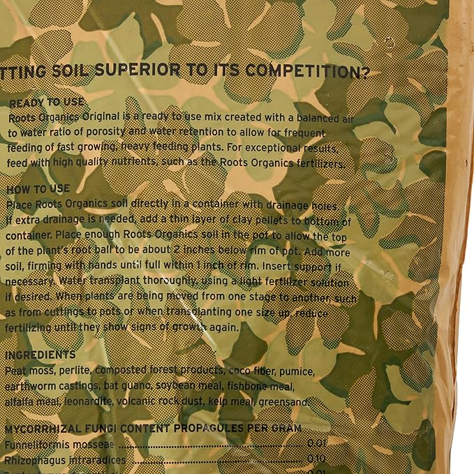 Roots Organics ROD75 Hydroponic Gardening Original Coco Fiber Based Potting Soil 0.75 Cubic Feet, 3 Pack