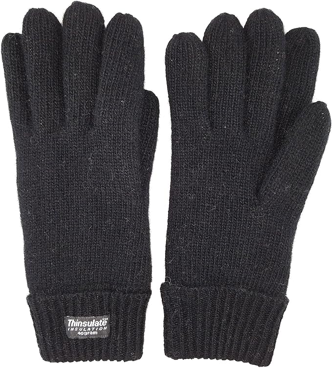 BRUCERIVER Ladie's Wool Knit Gloves with Thinsulate Lining