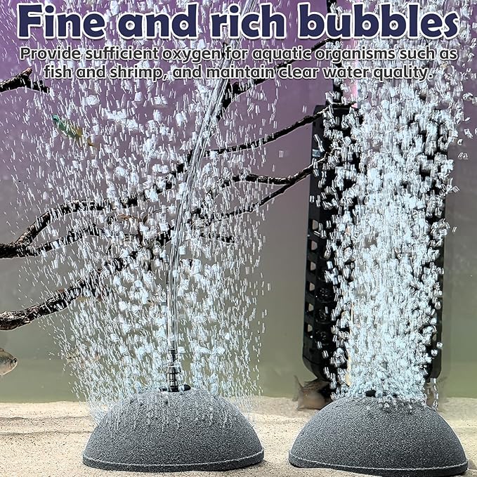 kathson Mineral Airstones Bubble 4.7 Inch Ball Shape Diffuser Airstone for Aquarium Fish Tank Pump and Hydroponics(2 Pack)