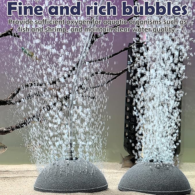 kathson Mineral Airstones Bubble 4 Inch Ball Shape Diffuser Air Stone for Aquarium Fish Tank, Pump and Hydroponics(2 Pack)