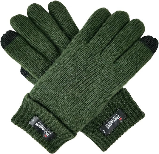 BRUCERIVER Ladie's Wool Knit Gloves with Thinsulate Lining