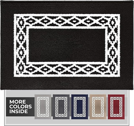 Premium Quality Polypropylene Indoor Door Mat - Beautiful Design with Non-Slip Backing, Washable & Low Profile Doormat - Ideal for Entryway Doors, Foyer, and Mudroom (24" x 36")