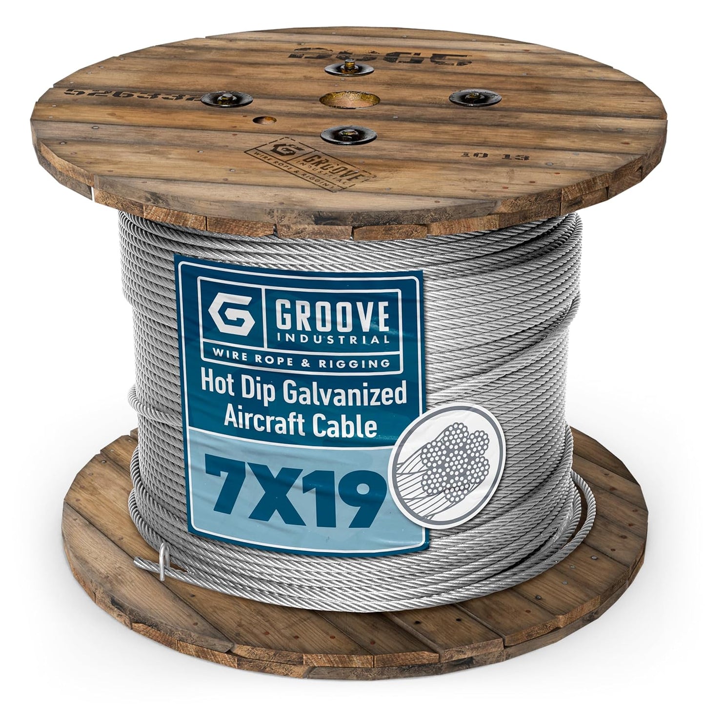 1/8’’ 7x19 Hot Dip Galvanized Aircraft Cable – Steel Wire Rope - 350 Feet