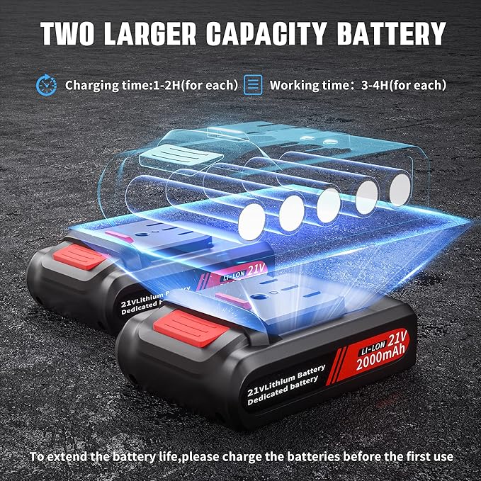 Upgraded Electric Pruning Shears Professional Cordless Electric Pruning Battery Powered, Tree Branch Pruner with 2 PCS Rechargeable 2 Ah Lithium Battery - 30mm (1.2inch) Cutting Diameter