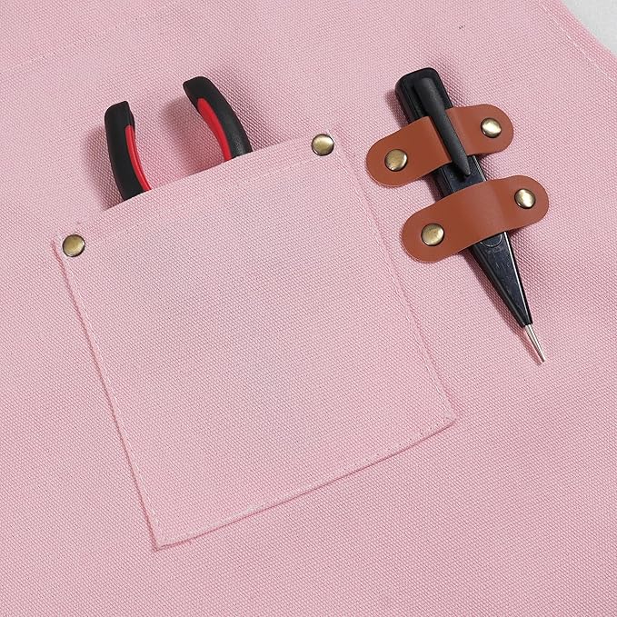 Chef Aprons for Men Canvas Apron with Large Pockets and Adjustable Neck Strap for Cooking,BBQ, Gardening