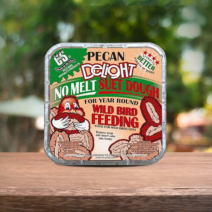 C&S Pecan Delight No Melt Suet Dough 11.75 Ounces 8 Pack