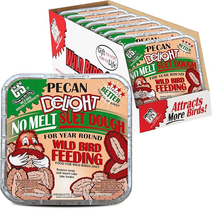 C&S Pecan Delight No Melt Suet Dough 11.75 Ounces 8 Pack