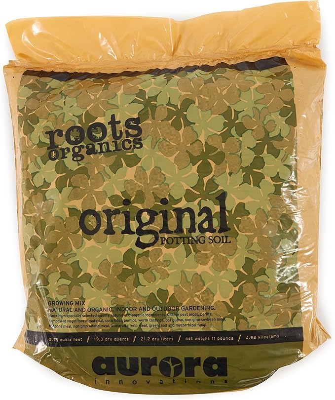 Roots Organics ROD75 Hydroponic Gardening Original Coco Fiber Based Potting Soil 0.75 Cubic Feet, 3 Pack