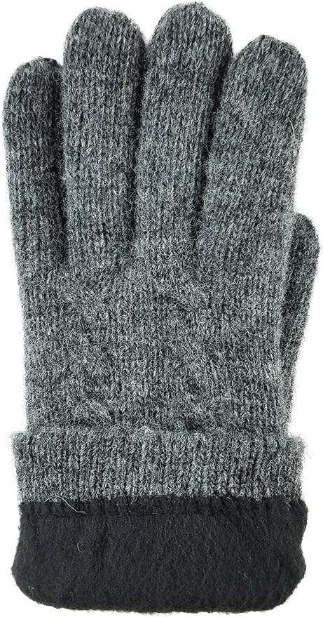 BRUCERIVER Ladie's Pure Wool Knit Gloves with Thinsulate Lining and Cable design