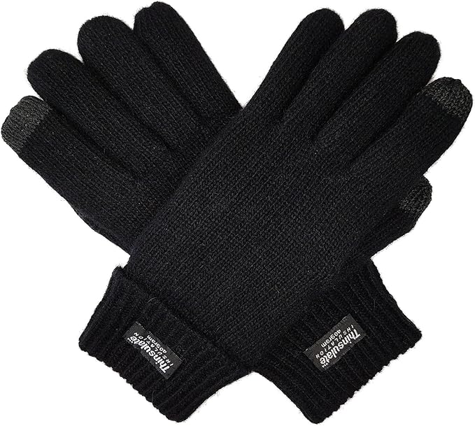 BRUCERIVER Ladie's Wool Knit Gloves with Thinsulate Lining