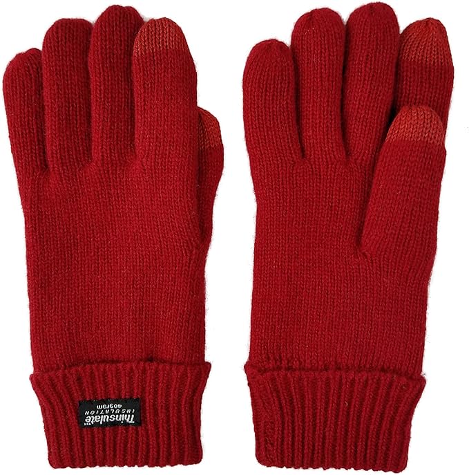 BRUCERIVER Ladie's Wool Knit Gloves with Thinsulate Lining