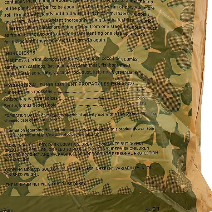 Roots Organics ROD75 Hydroponic Gardening Original Coco Fiber Based Potting Soil 0.75 Cubic Feet