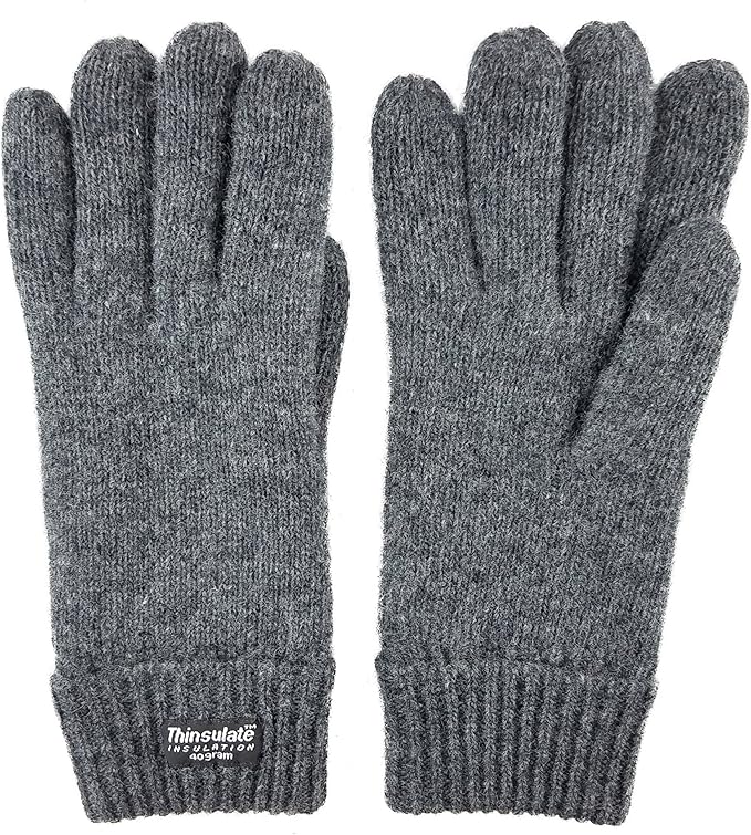 BRUCERIVER Ladie's Wool Knit Gloves with Thinsulate Lining
