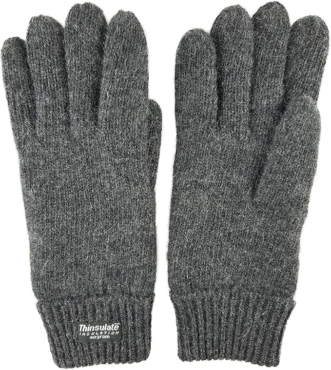 BRUCERIVER Ladie's Wool Knit Gloves with Thinsulate Lining