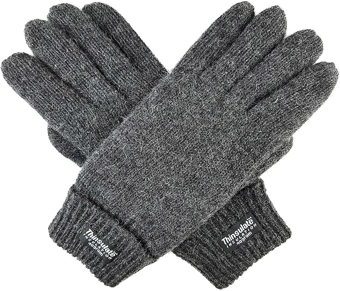 BRUCERIVER Ladie's Wool Knit Gloves with Thinsulate Lining