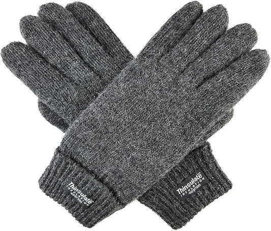 BRUCERIVER Ladie's Wool Knit Gloves with Thinsulate Lining