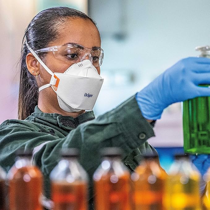 Dräger X-plore 1950 N95 respirator mask, size M/L | NIOSH-approved respirator mask for construction, DIY, home improvement